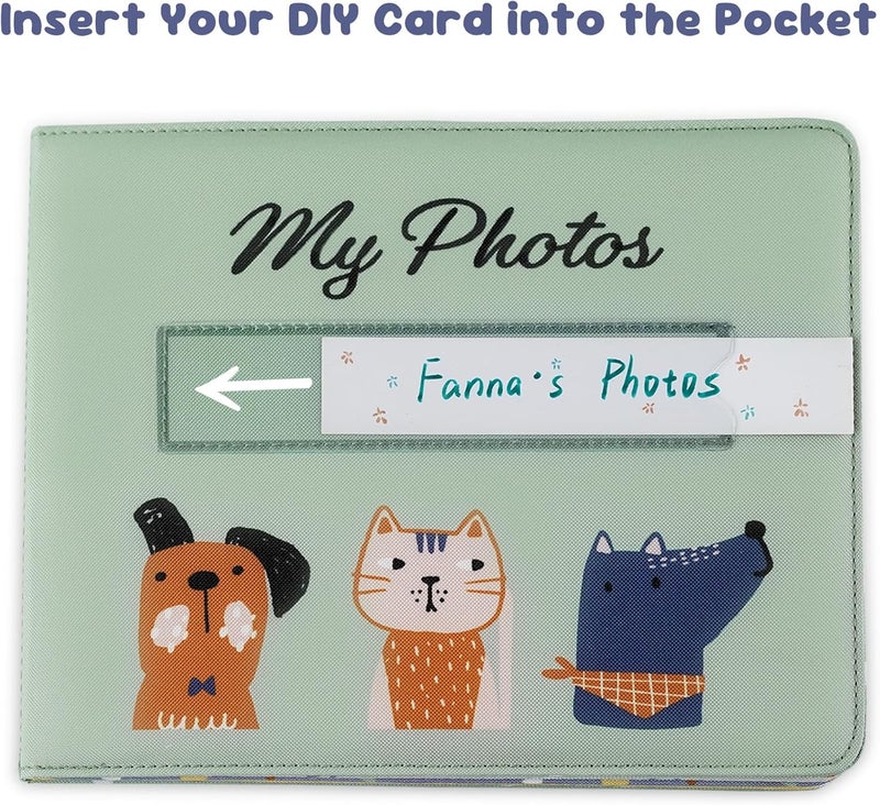 FANNA Baby's My First Photo Album with Cat and Dog Patterns, Soft Cloth Photo Album with Color Pages for 10 Pictures (4x6 inches) - Image 3